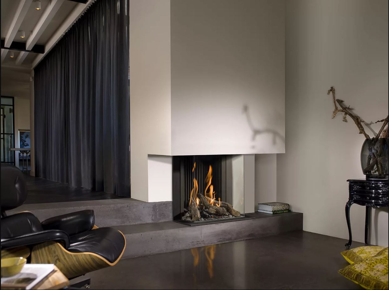 Cheminée à gaz BARBAS BELLFIRES "Smart Bell Panorama 4545" La Maison du Chauffage au Bois